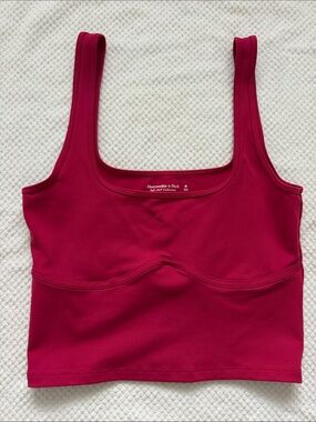 Abercrombie & Fitch Deep Pink Cropped Support Tank